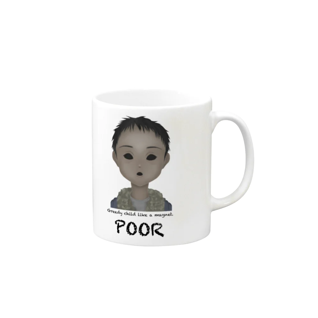 FREE KIDのPOOR Mug :right side of the handle