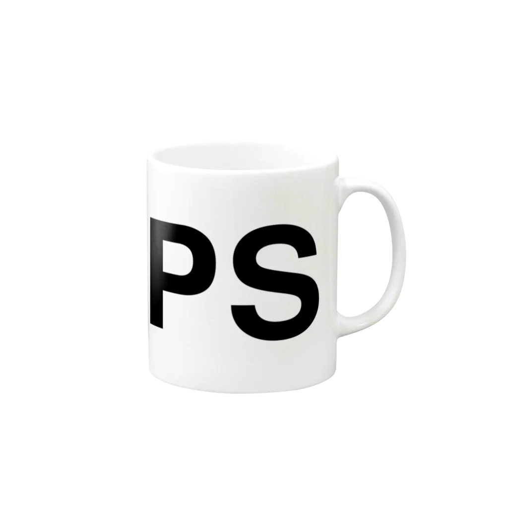 TOKYO LOGOSHOP 東京ロゴショップのPEEPS-ピープス- Mug :right side of the handle