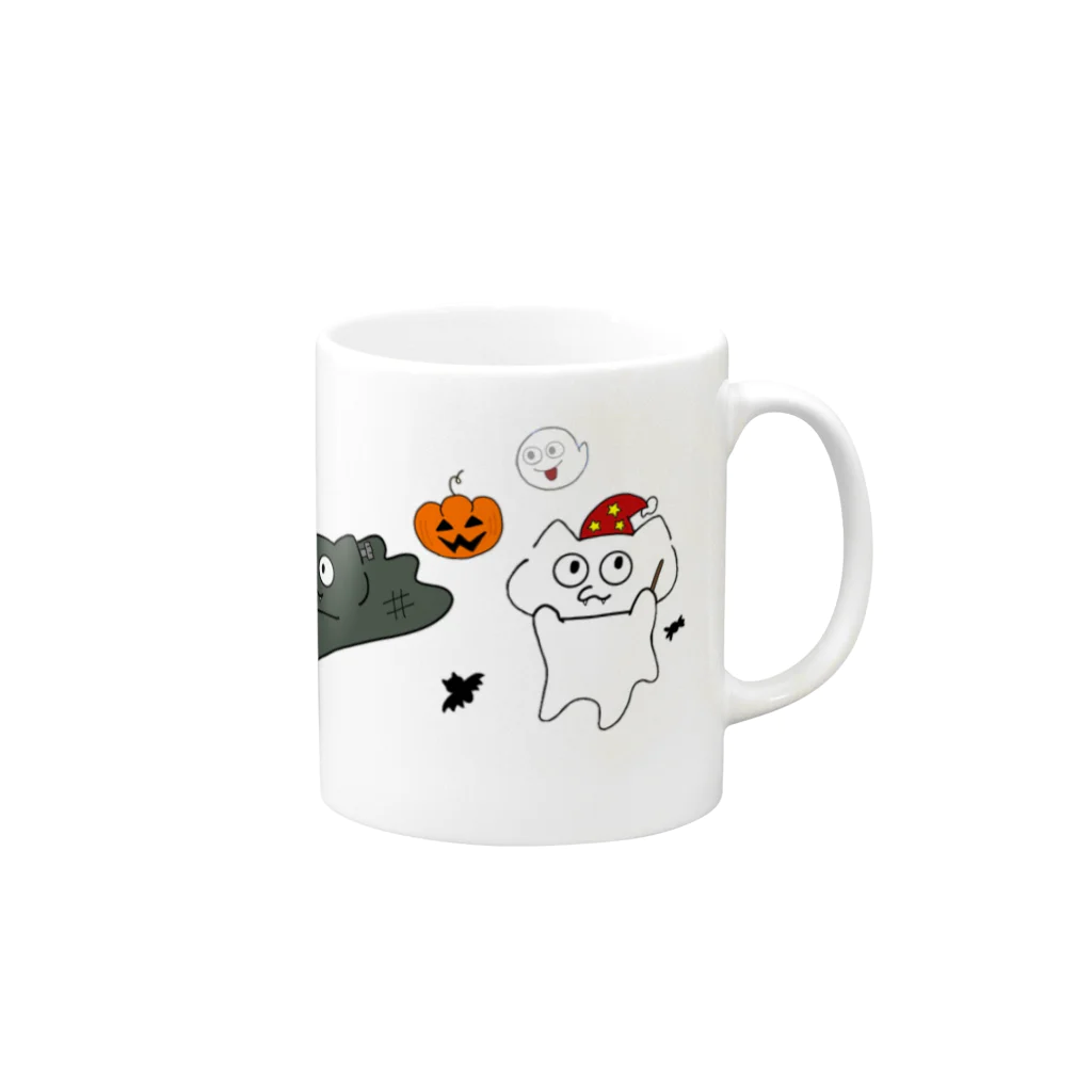 ennuのじゅるねこハロウィンマーチ Mug :right side of the handle