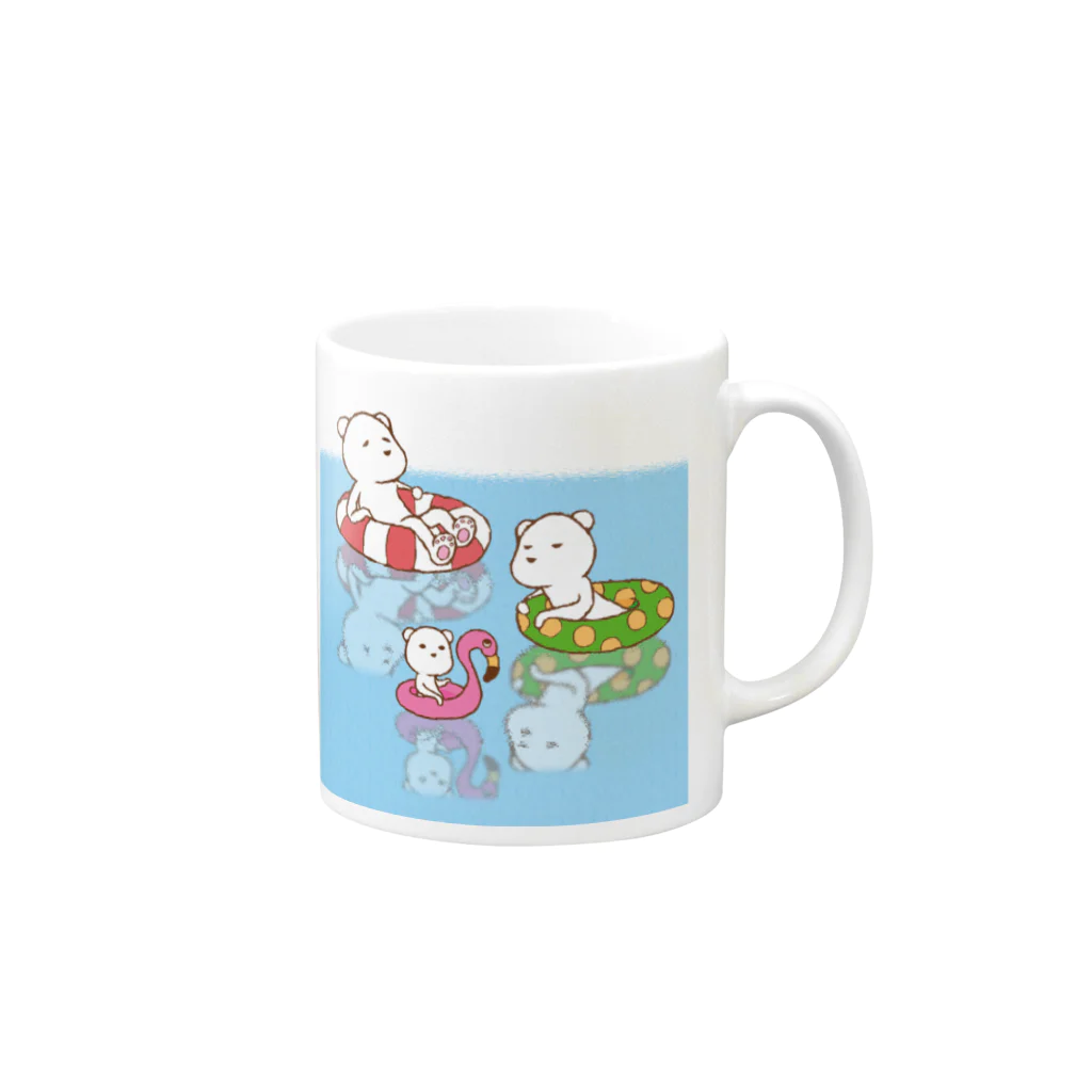 チョッちゃんのシロクマ Mug :right side of the handle