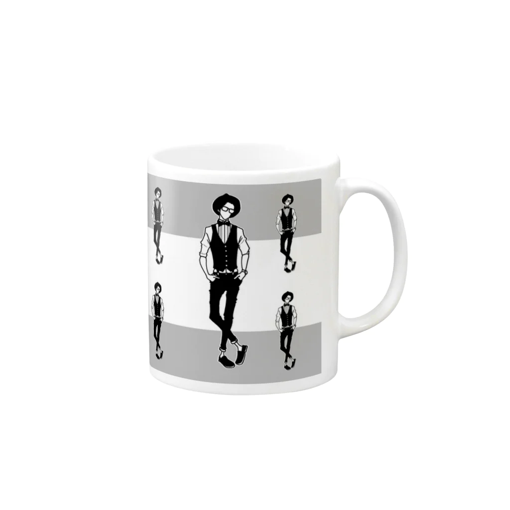 わがままに、麗しくの男の子１ーＢ Mug :right side of the handle