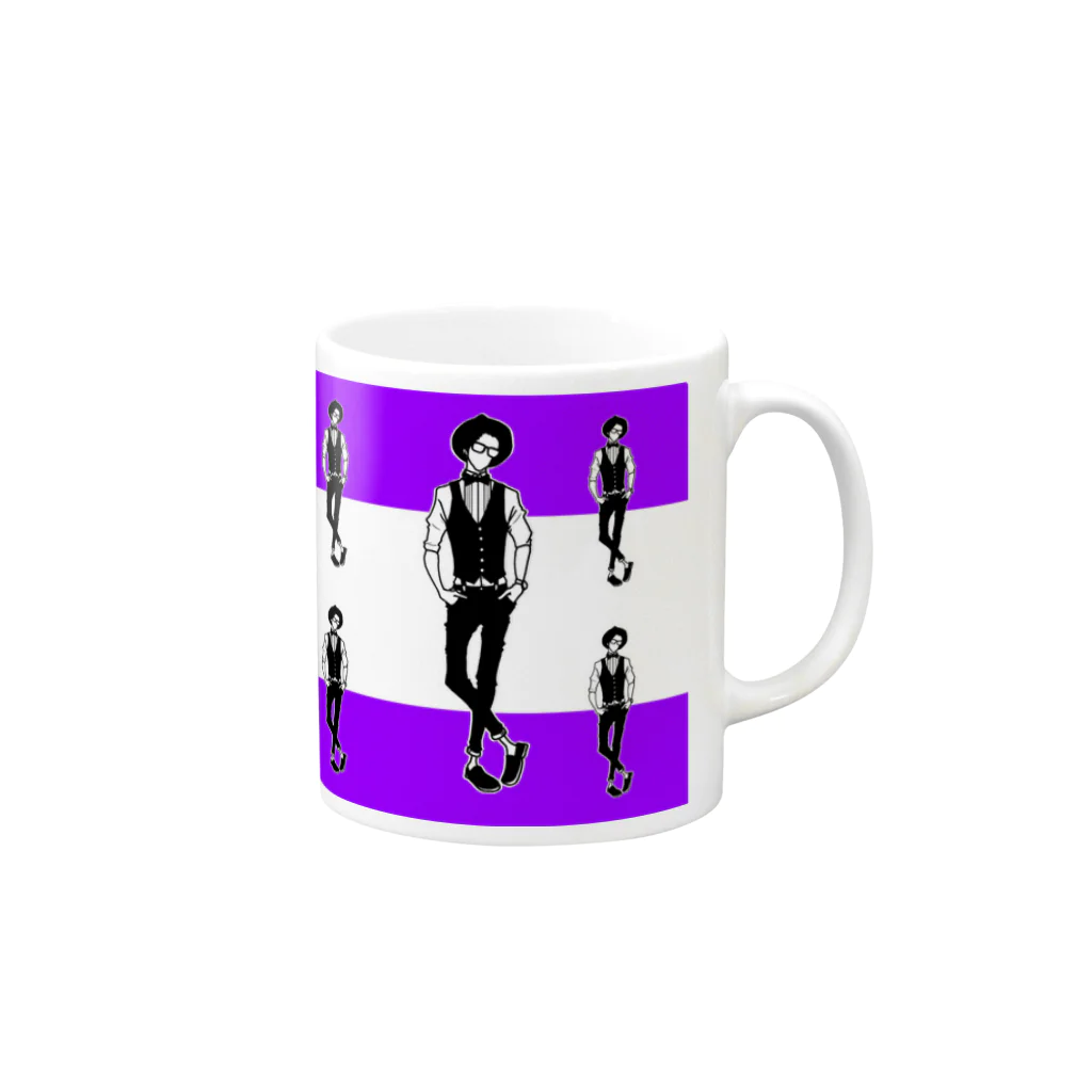 わがままに、麗しくの男の子１ーＢ Mug :right side of the handle