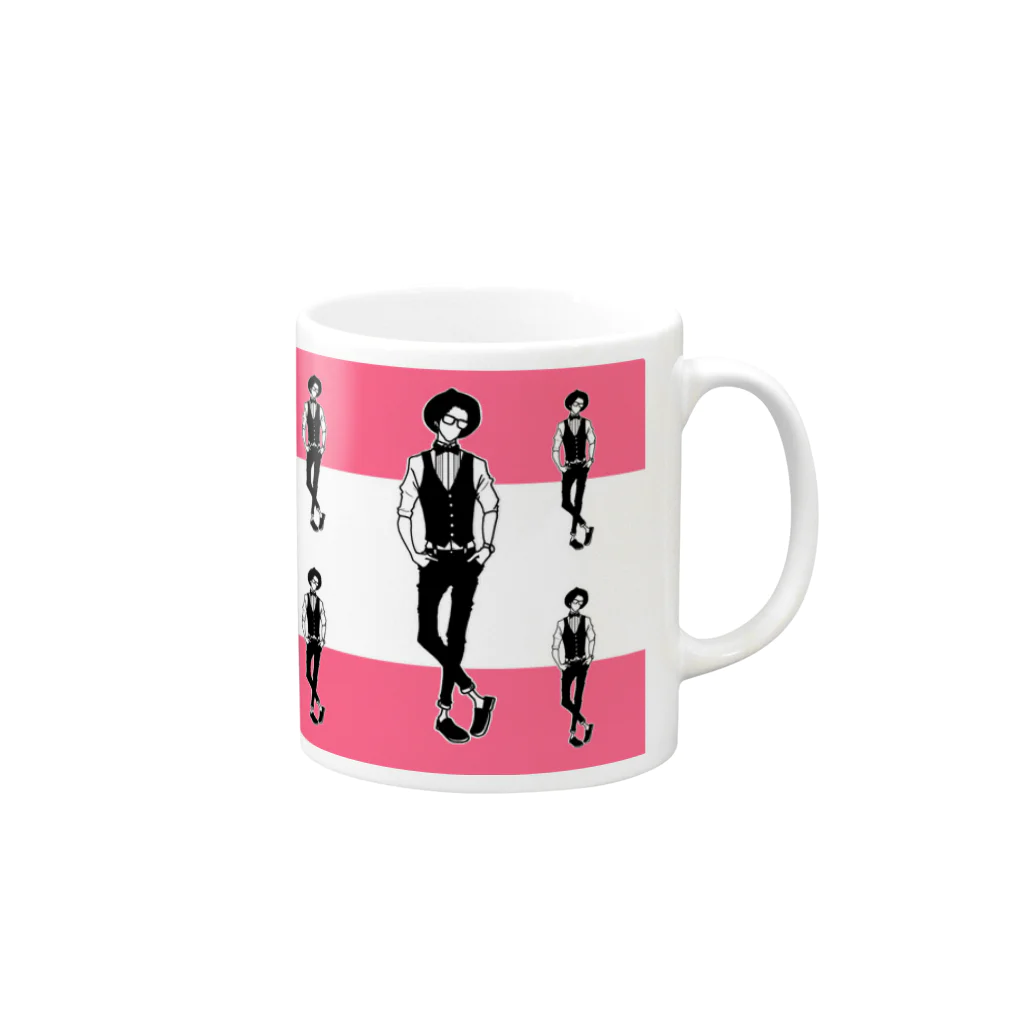 わがままに、麗しくの男の子１ーＢ Mug :right side of the handle