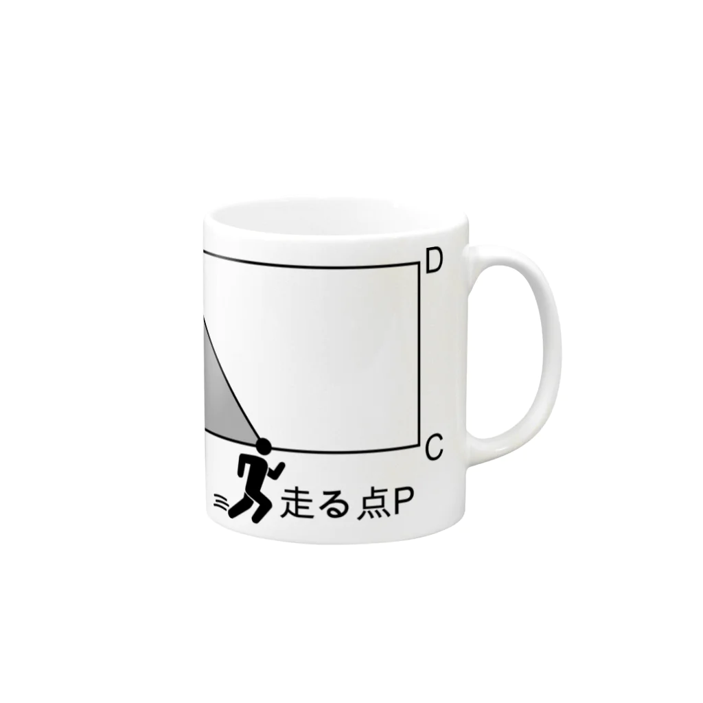 リケティラボの走る点Pくん Mug :right side of the handle