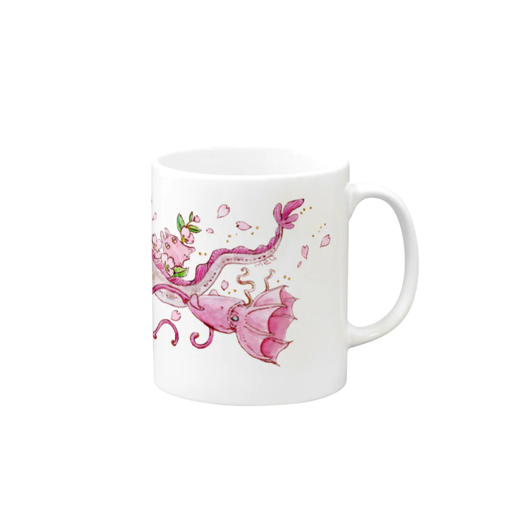 MoChi_Megの春夏秋冬（春） Mug :right side of the handle