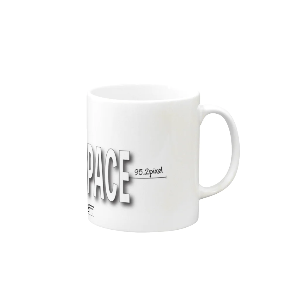 R STUDIO SHOPのWHITE SPACE Mug :right side of the handle