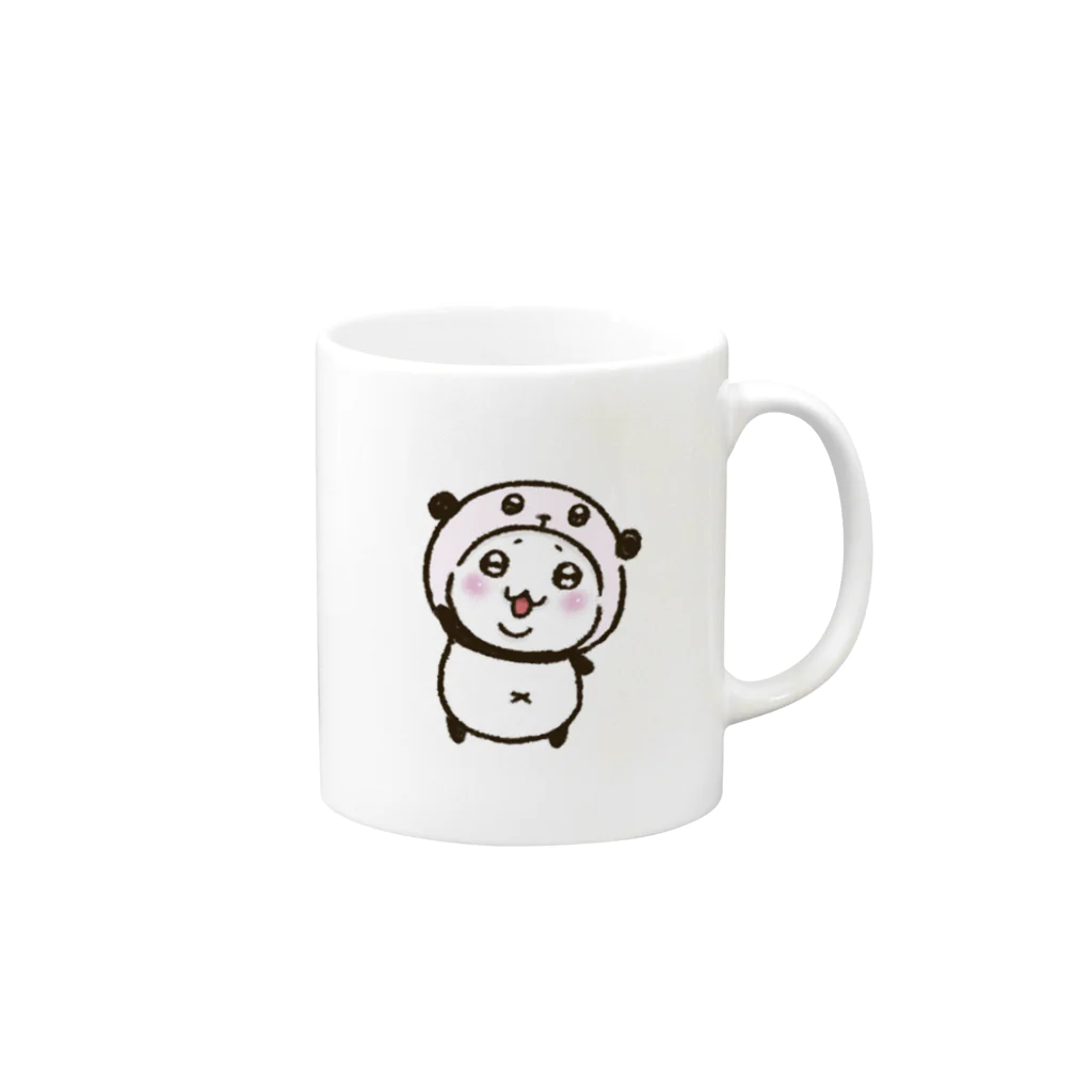 スパイシー千鶴のパンダinぱんだ(ミニ) Mug :right side of the handle