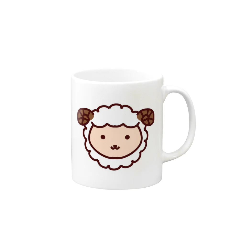 らきおの羊くん Mug :right side of the handle