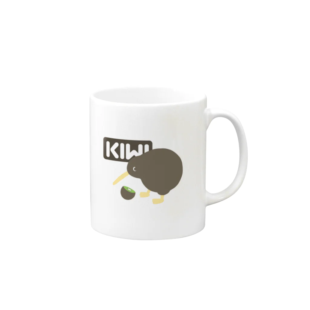 イニミニ×マートのKIWI&KIWI マグカップの取っ手の右面