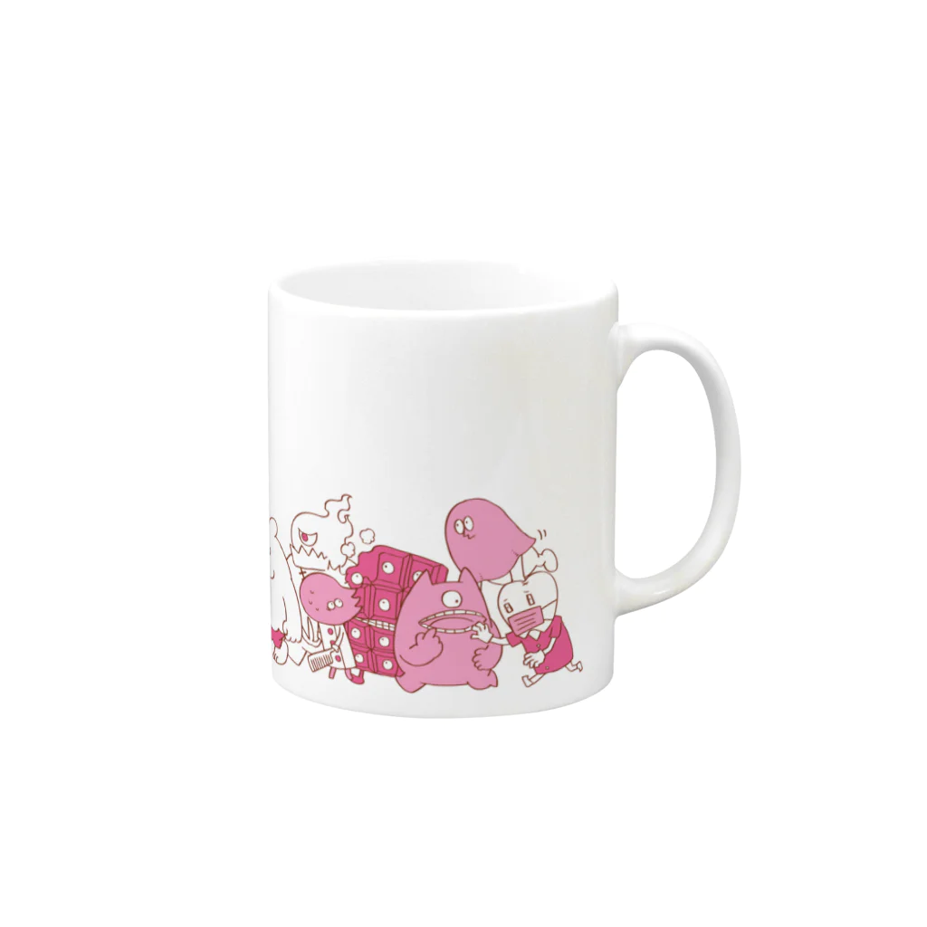 masilloのグッグリーフ！ あか Mug :right side of the handle