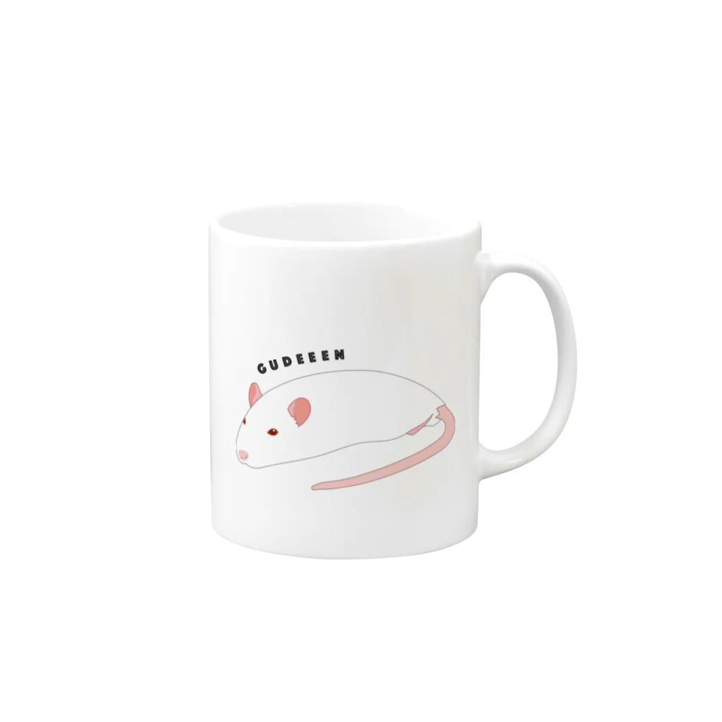 ora_arraのぐでーんってしたラット Mug :right side of the handle