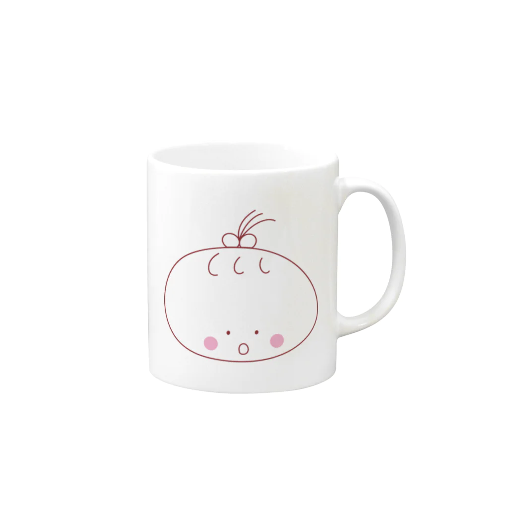 nico_nicoの大きい大福ちゃん Mug :right side of the handle