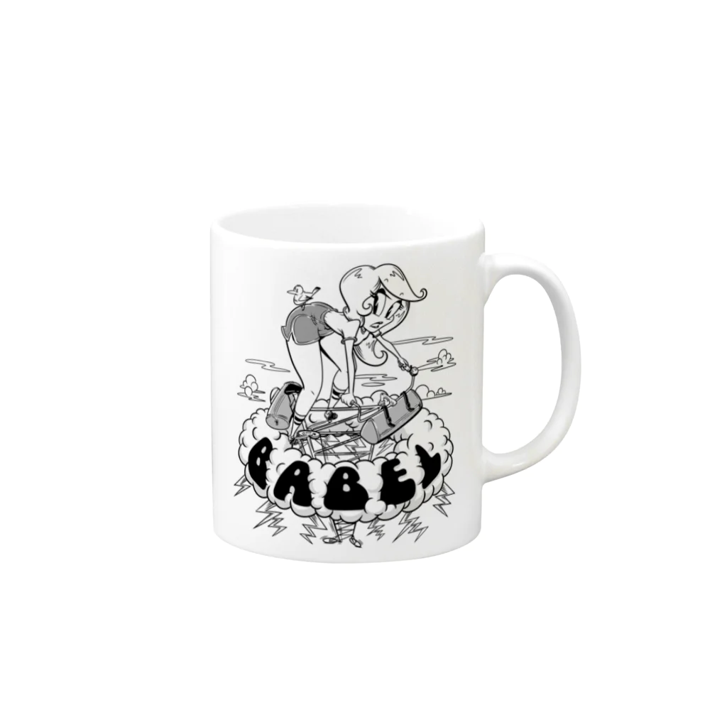 nidan-illustrationの"BABEL" Mug :right side of the handle