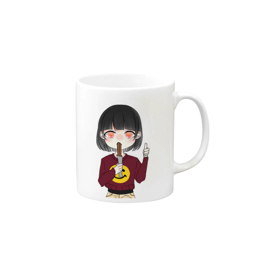 まりも氏の女子 Mug :right side of the handle