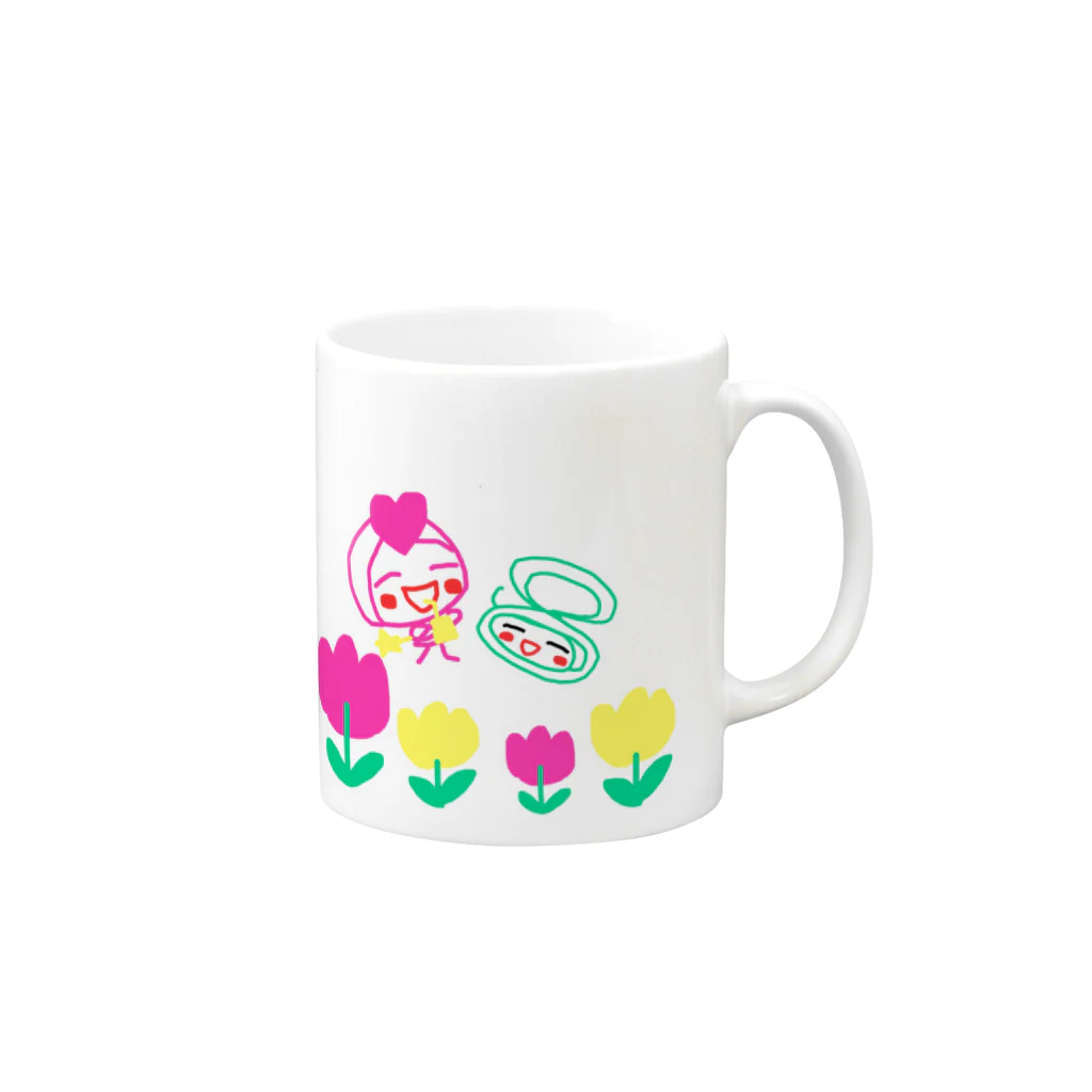 サラリーマンハマグリのお店のリーマンとぐっすりーぷちゃん Mug :right side of the handle