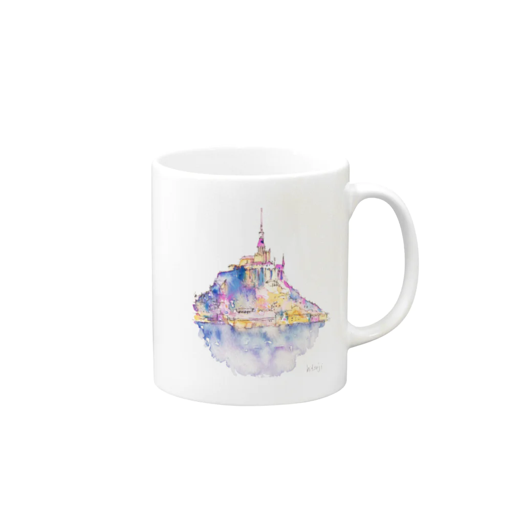 羊のモンサンミッシェル Mug :right side of the handle