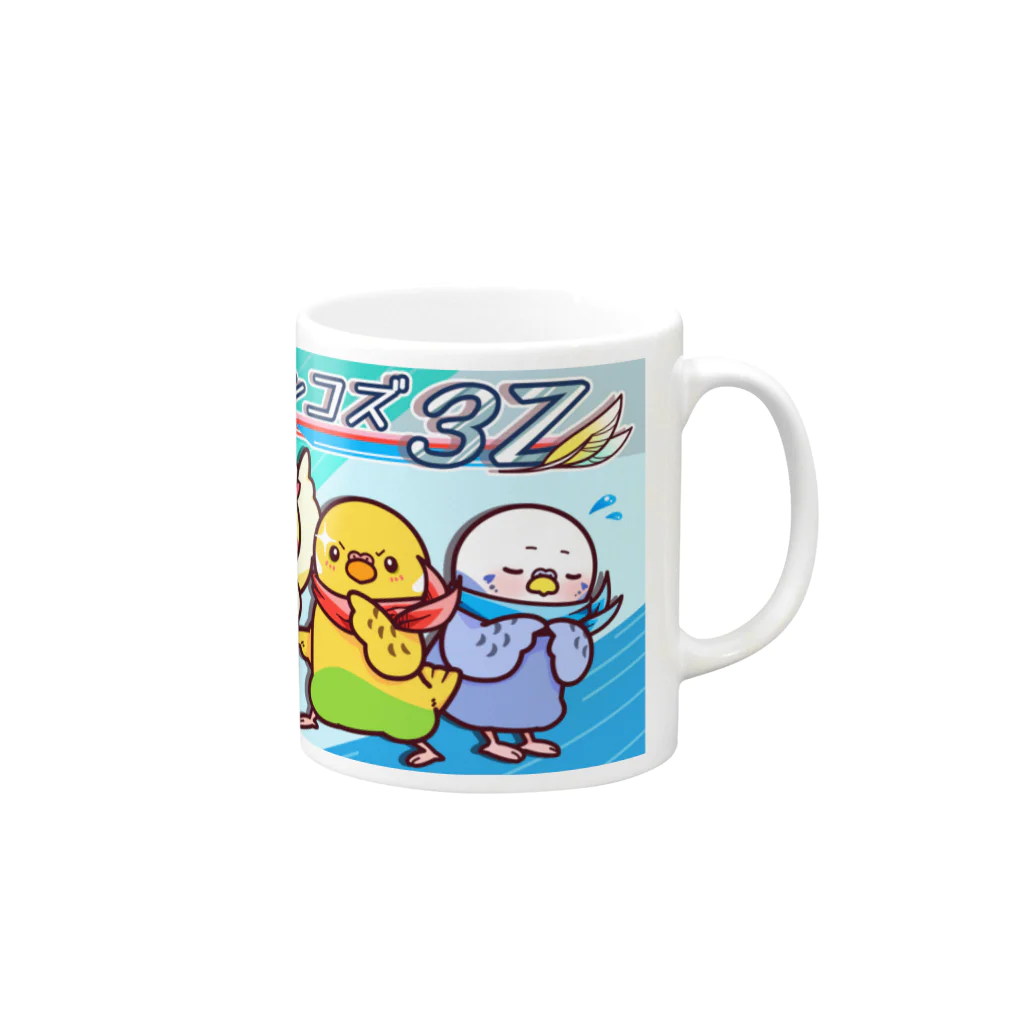 ラーチュウのかっこいんこマン３Z Mug :right side of the handle