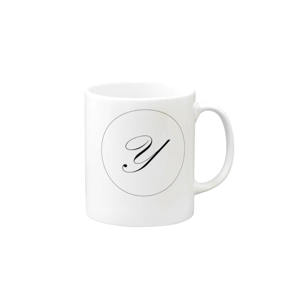 AlphawordのDesign1　" Initial : Y " Mug :right side of the handle