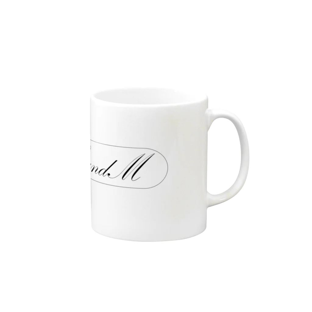 AlphawordのDesign3　" Initial : S and M " マグカップの取っ手の右面