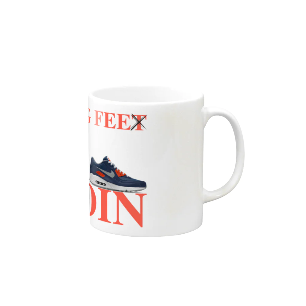 LOL CLOTHINGのSUPPORTING FEE BITCOIN Mug :right side of the handle