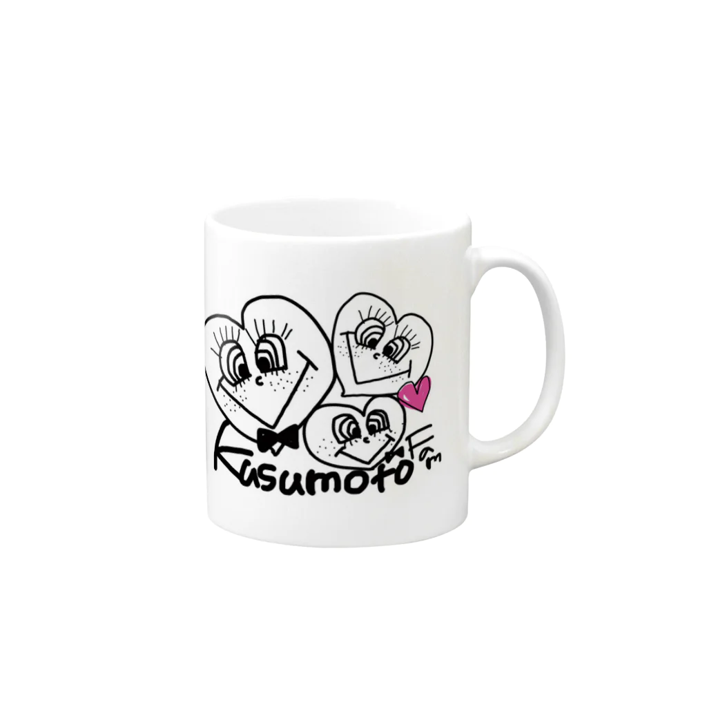 KusumotoFamの楠本Familyイラスト１ Mug :right side of the handle