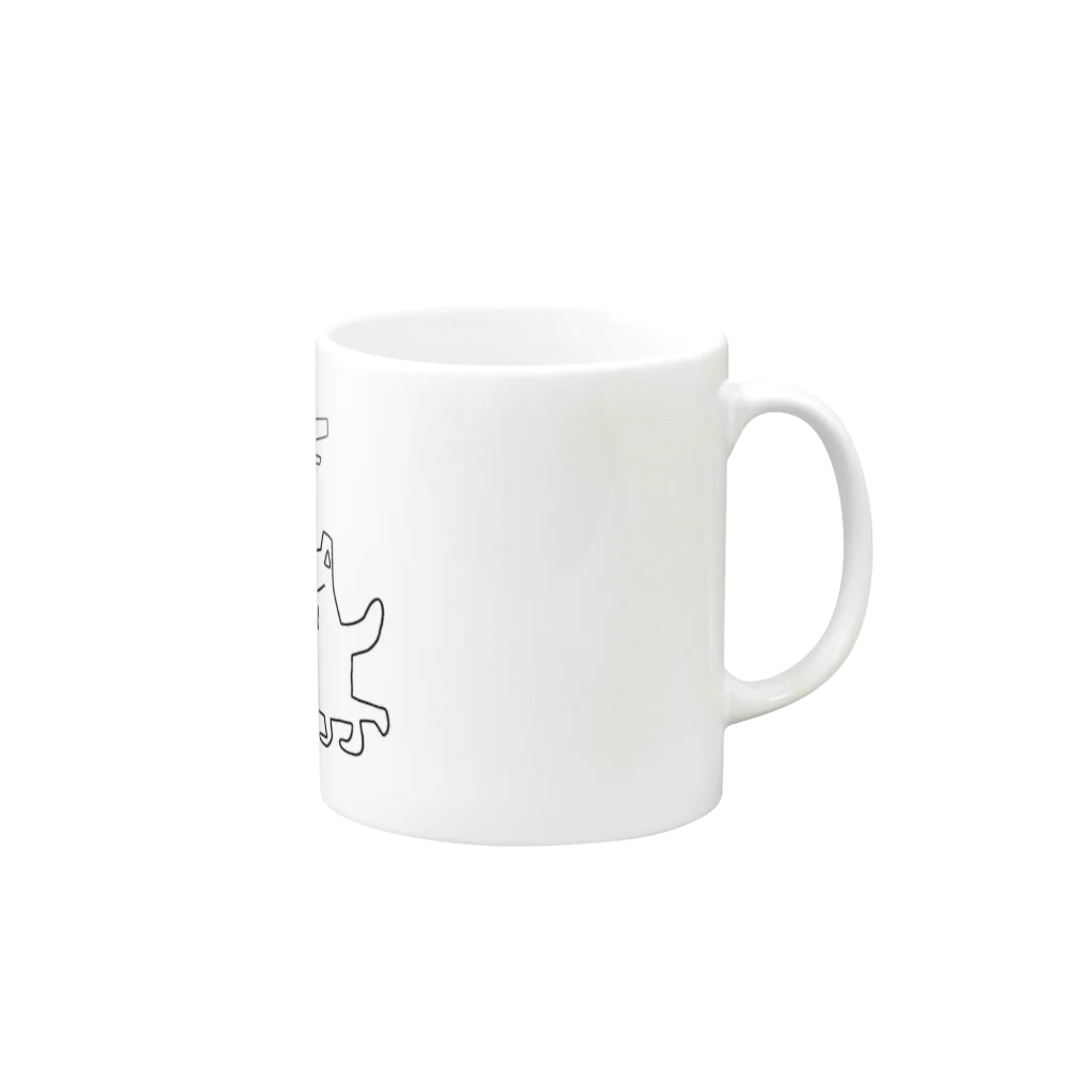 🤪AHK🤪(10月に就学相談よ🎒)のウルフグッズ Mug :right side of the handle