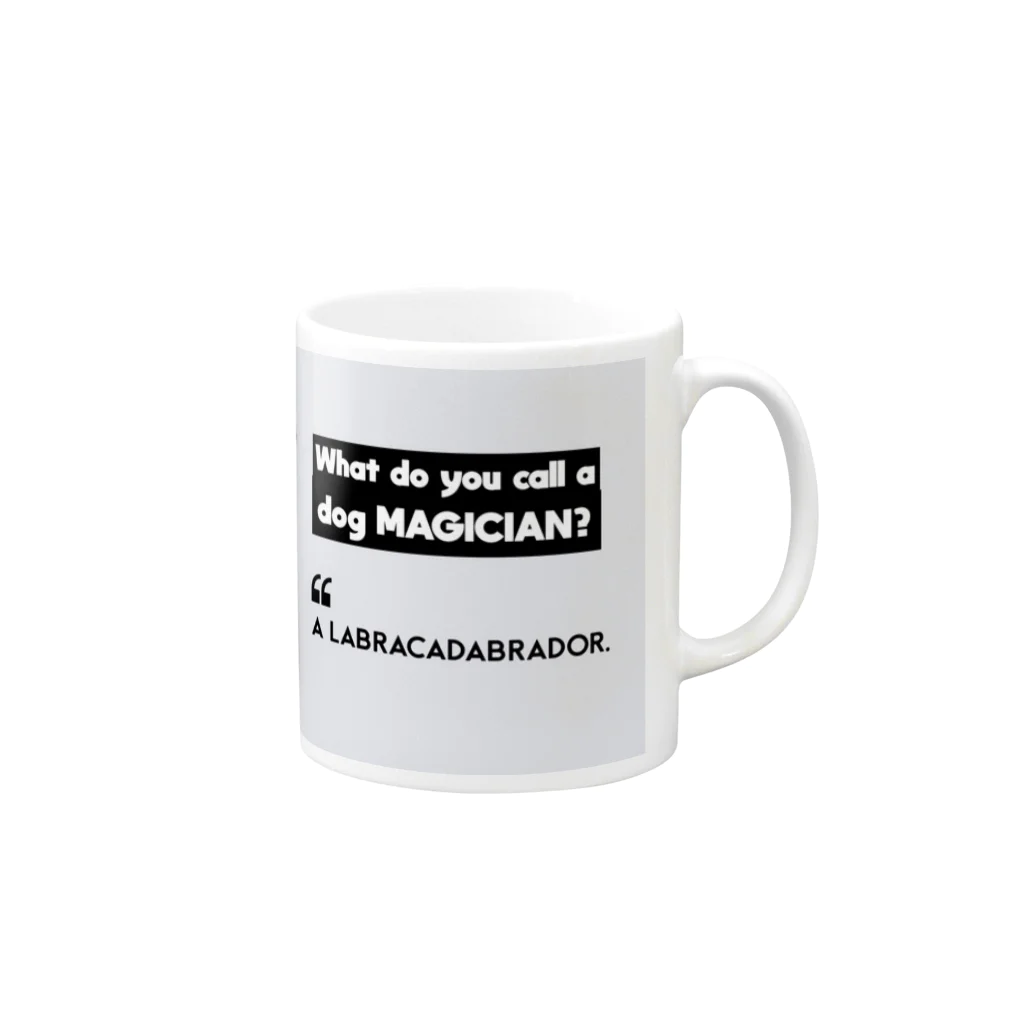 Black Labradors MatterのLabracadabrador Mug :right side of the handle