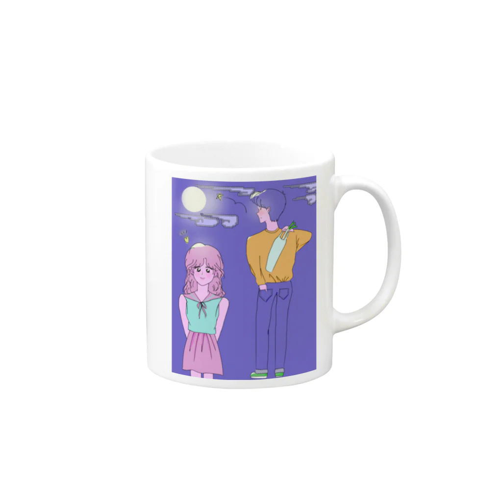 ひよこ工房のシティポップ Mug :right side of the handle