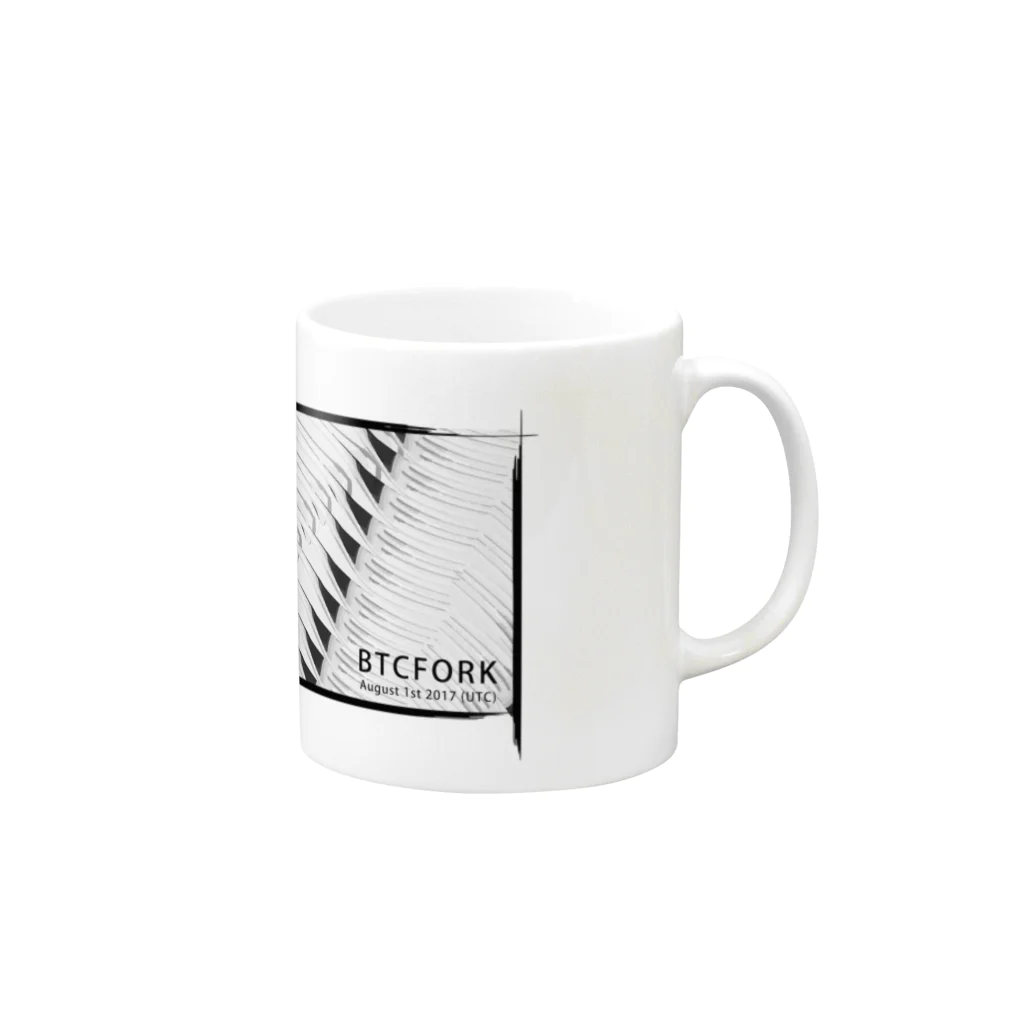 LOL CLOTHINGのBTCFORK by BFM33211 Mug :right side of the handle