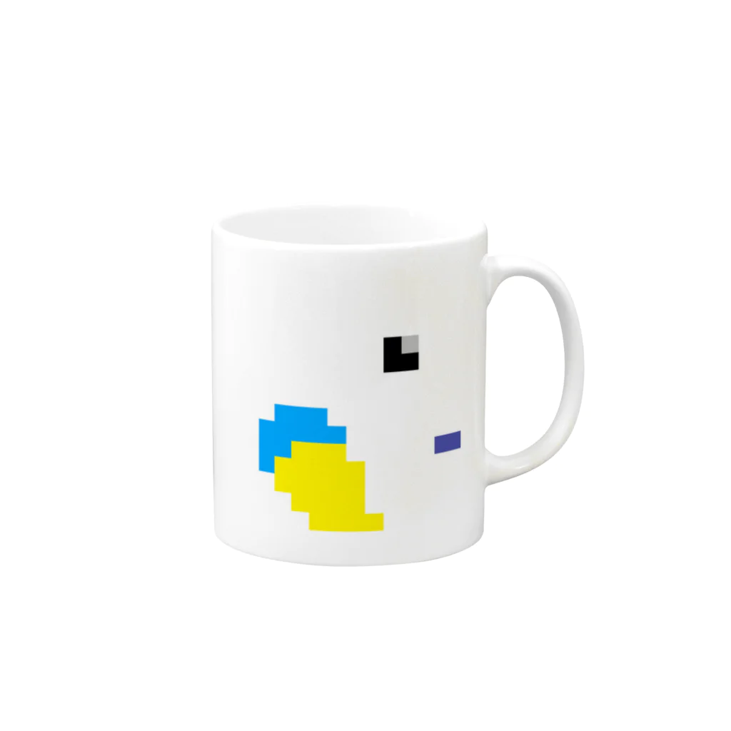 ハル寝止まり木のドット絵(•‚θ‚•) Mug :right side of the handle