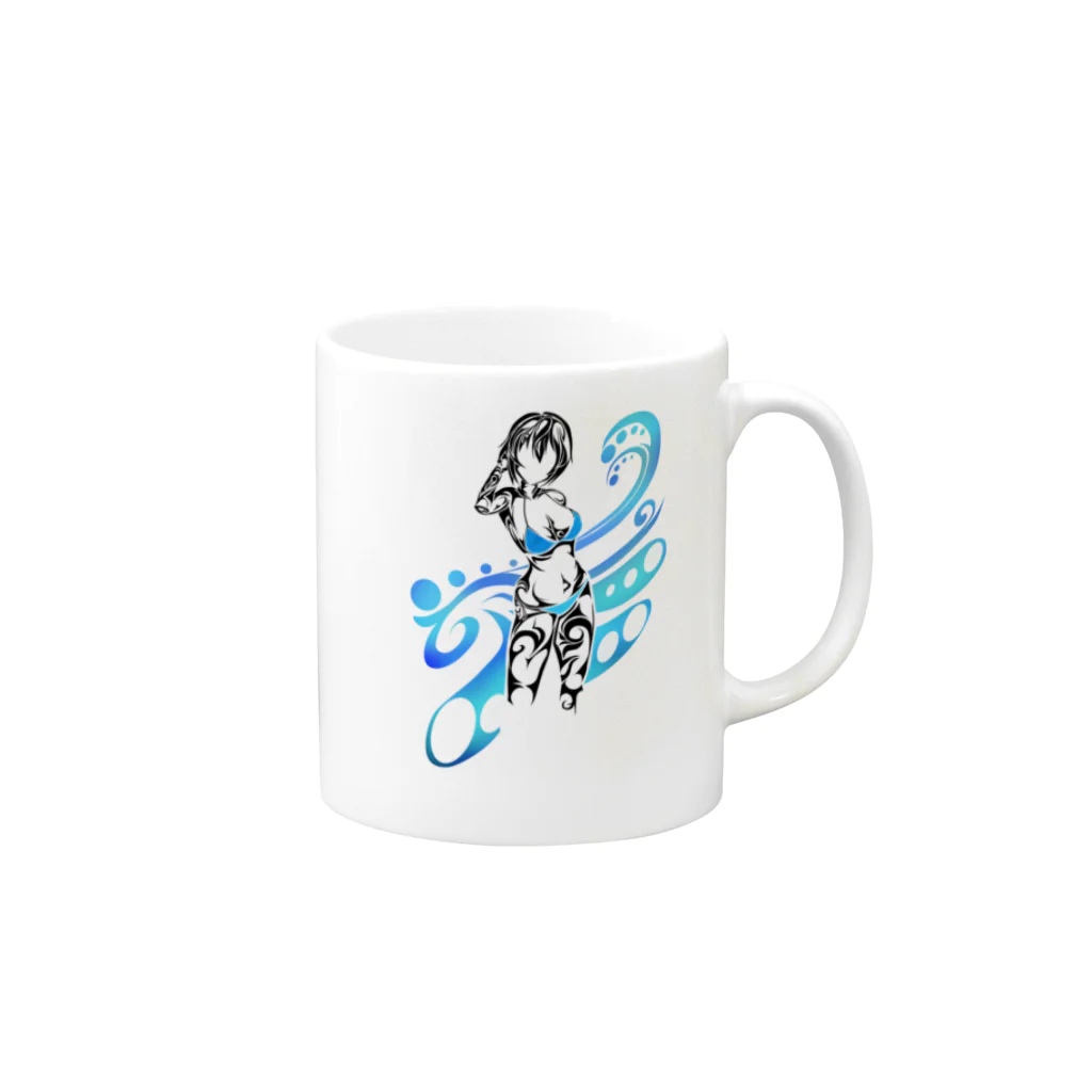 THE禅のSUMMER‐GIRL Mug :right side of the handle