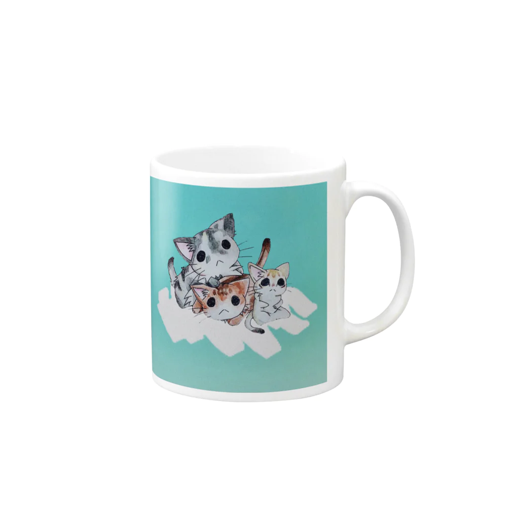 ねこレストランのぼくららしさ Mug :right side of the handle