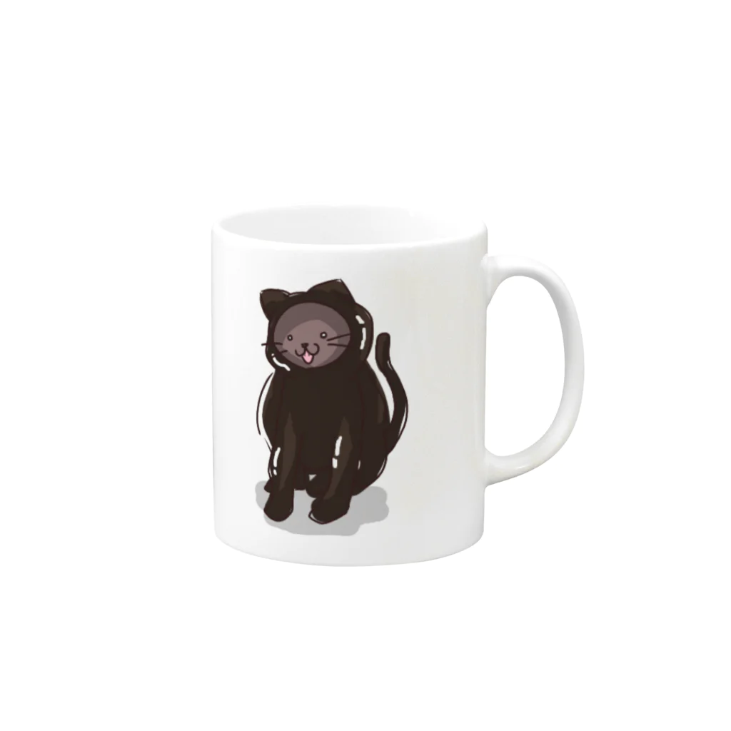 ちょこねこshopのちょこねこマグカップ Mug :right side of the handle