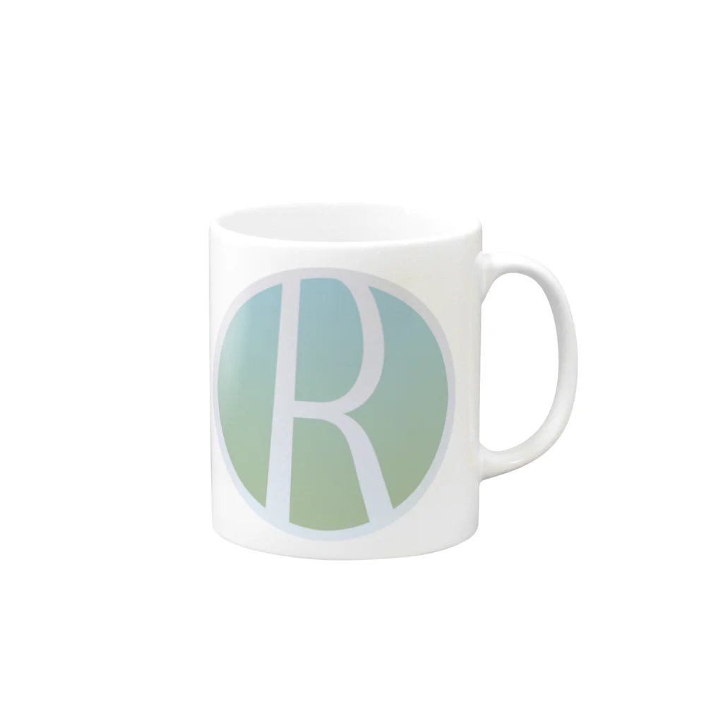 REST IN RECORDSのレストインレコーズ | レーベルロゴ | オフィシャルカラー Mug :right side of the handle