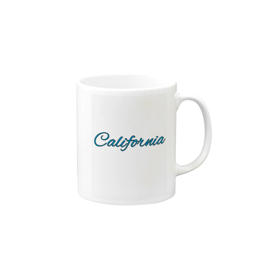 JSURFNのCaliforniaロゴ マグカップ マグカップの取っ手の右面