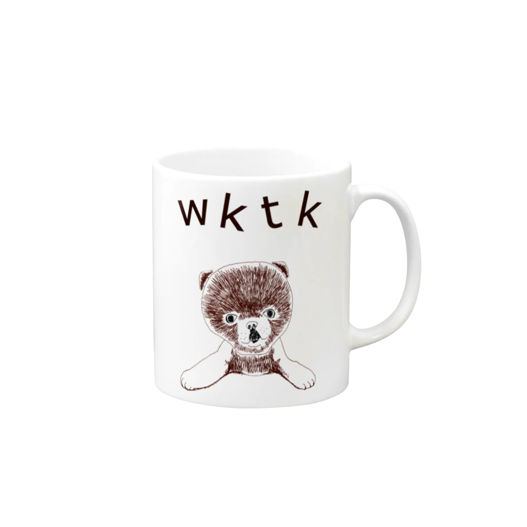 NIKORASU GOのユニークデザイン「WKTK」 Mug :right side of the handle