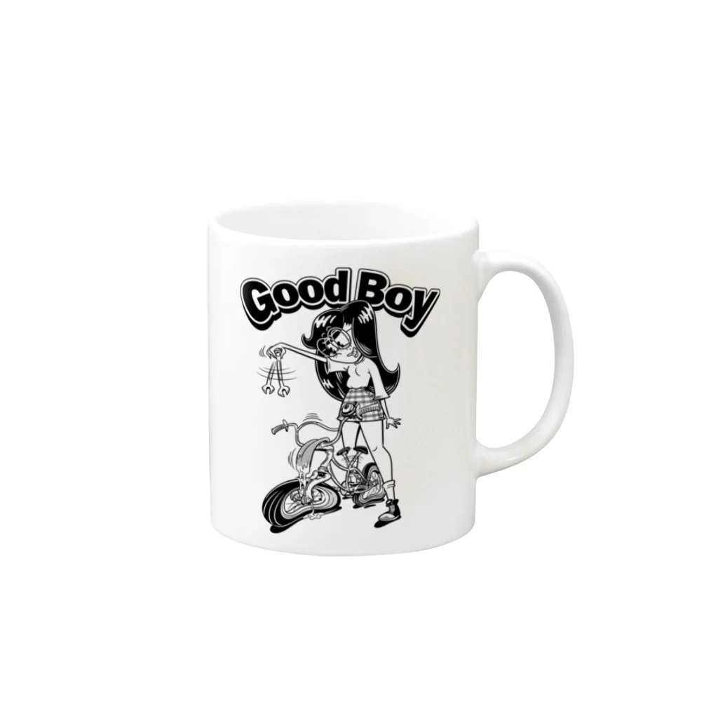 nidan-illustrationの"Good Boy" マグカップの取っ手の右面