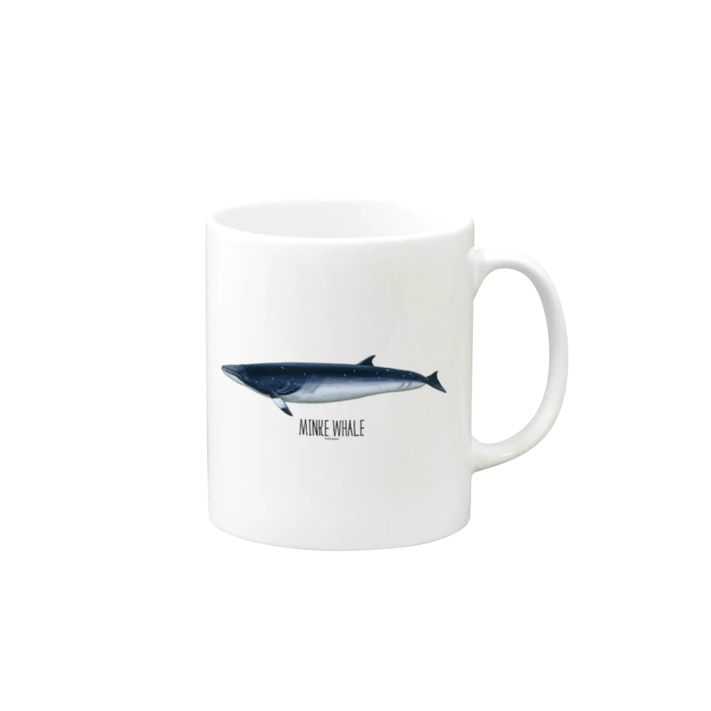 オガワユミエのミンククジラ Mug :right side of the handle