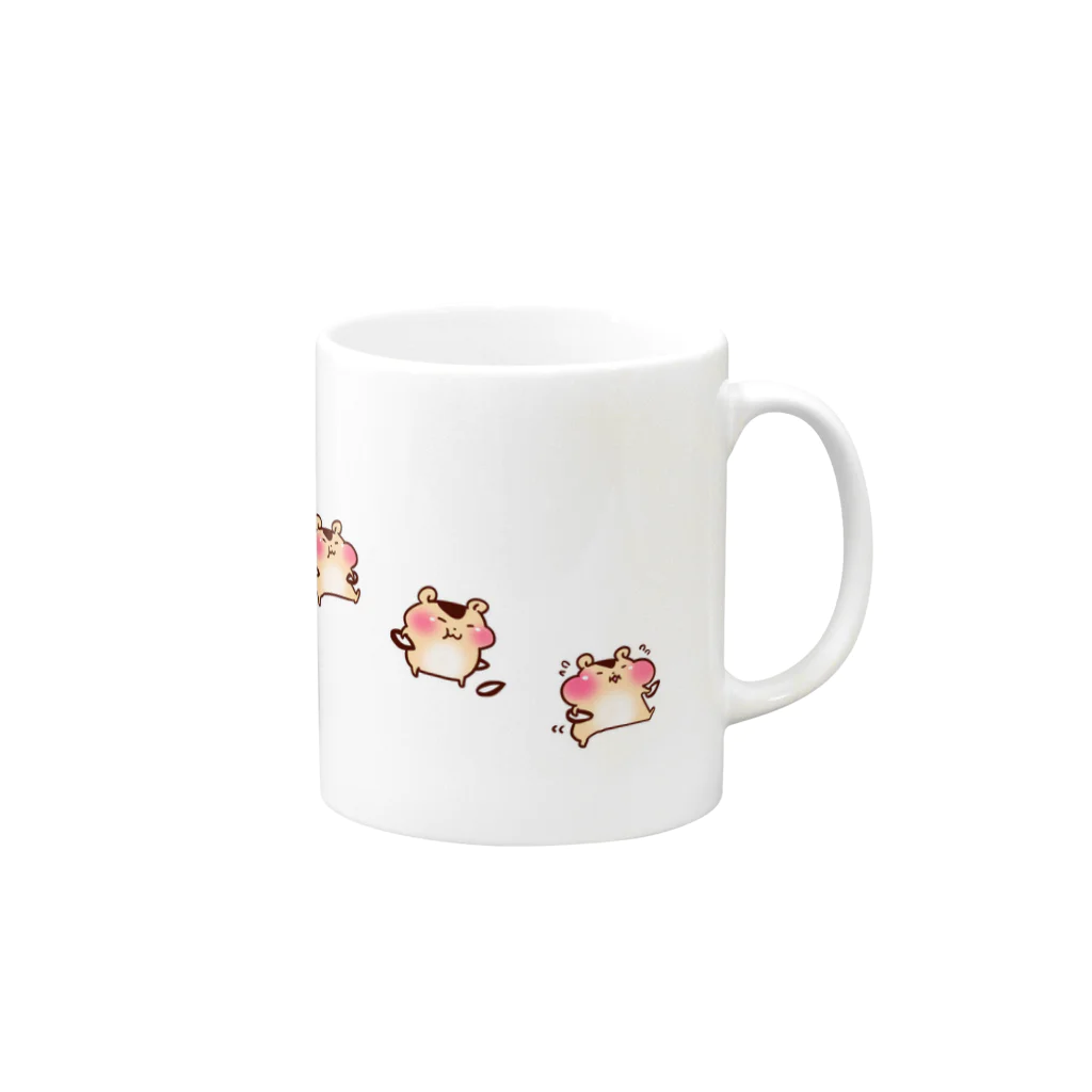 のち＠LINEスタンプ販売中のハムスター Mug :right side of the handle