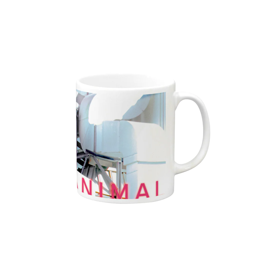 模擬店のHUMANIAL 『食肉加工』 Mug :right side of the handle