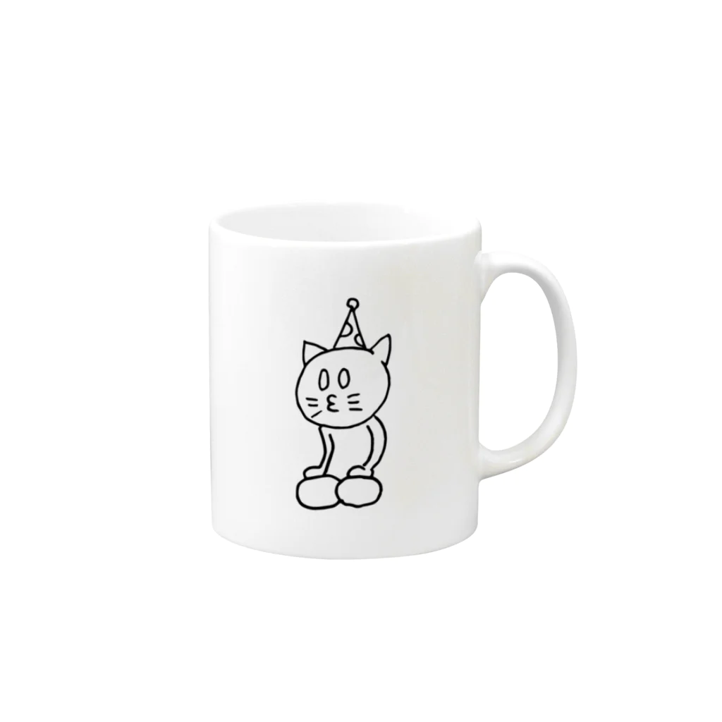 Tシャツ屋じょにー SELECTのジョニさん ハッピー Mug :right side of the handle