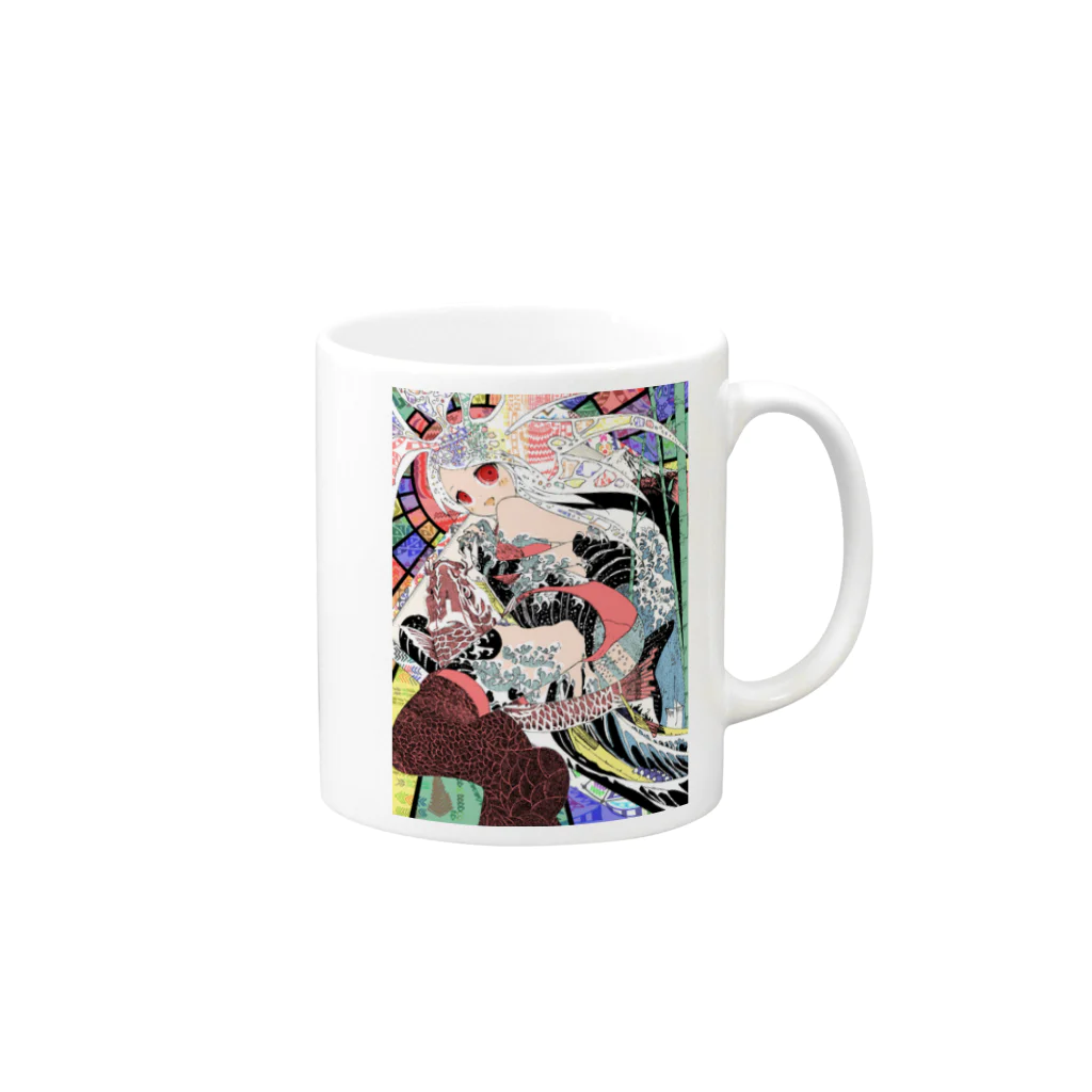 放蕩娘の売店のハラキリガール（Harakiri Girl） Mug :right side of the handle