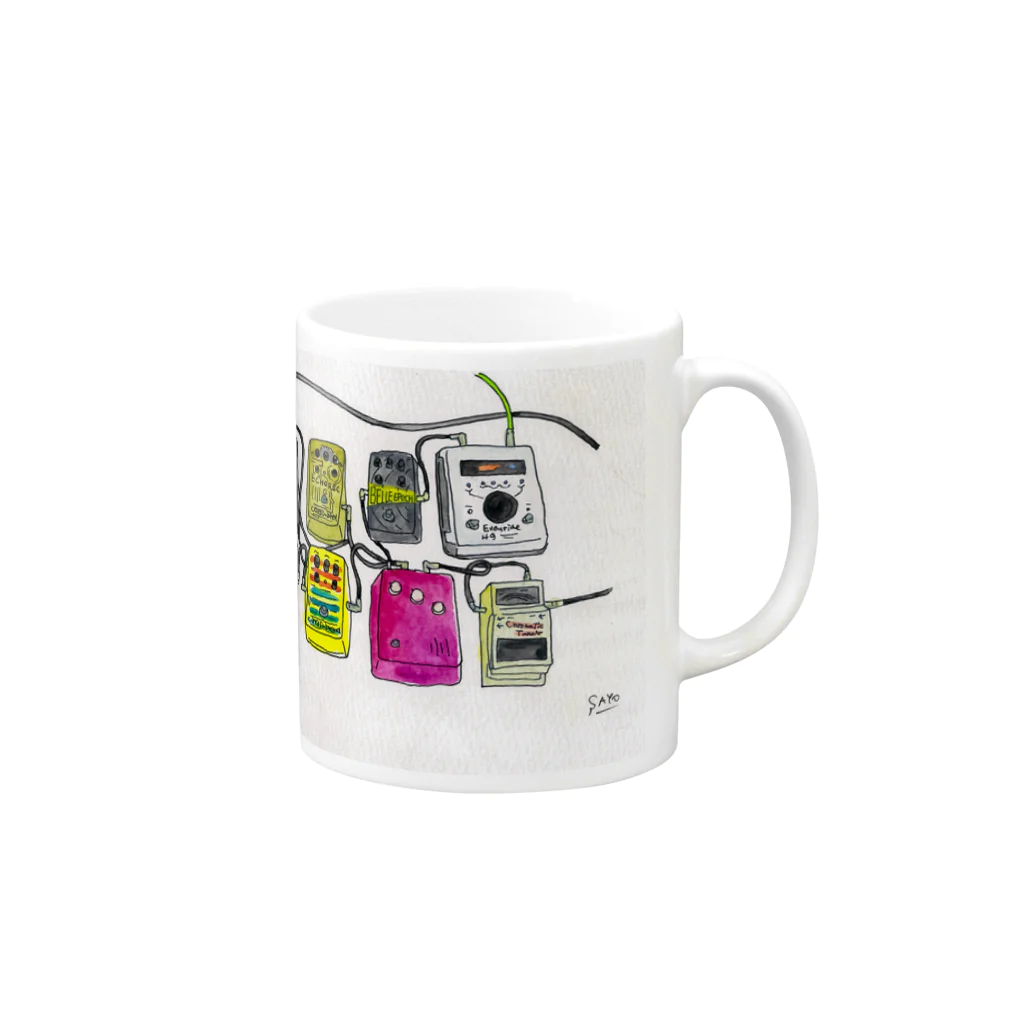 SayoのGuitar Pedals Mug :right side of the handle