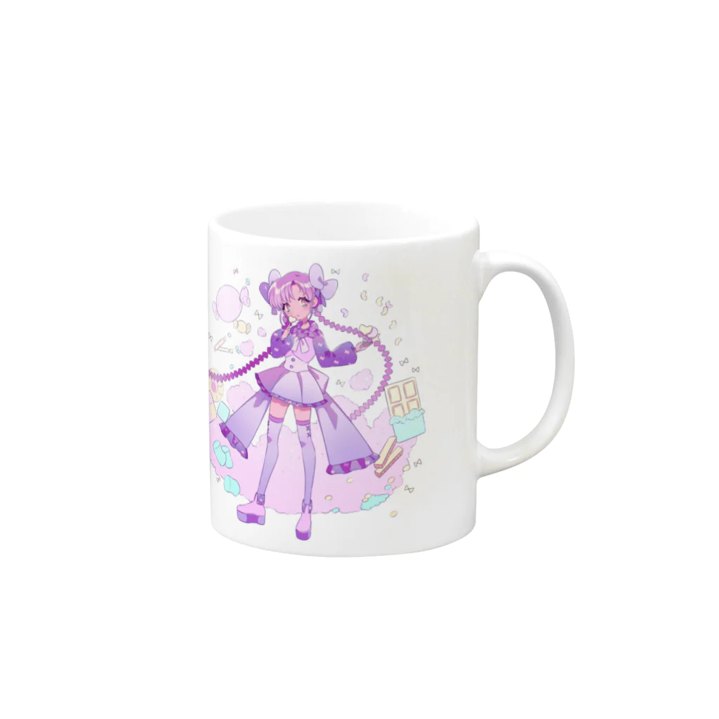 らららのららら　甘党女子 Mug :right side of the handle