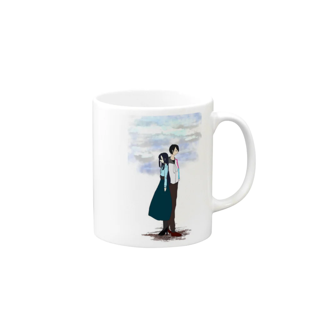 風姿栞の快ユマシリーズ Mug :right side of the handle