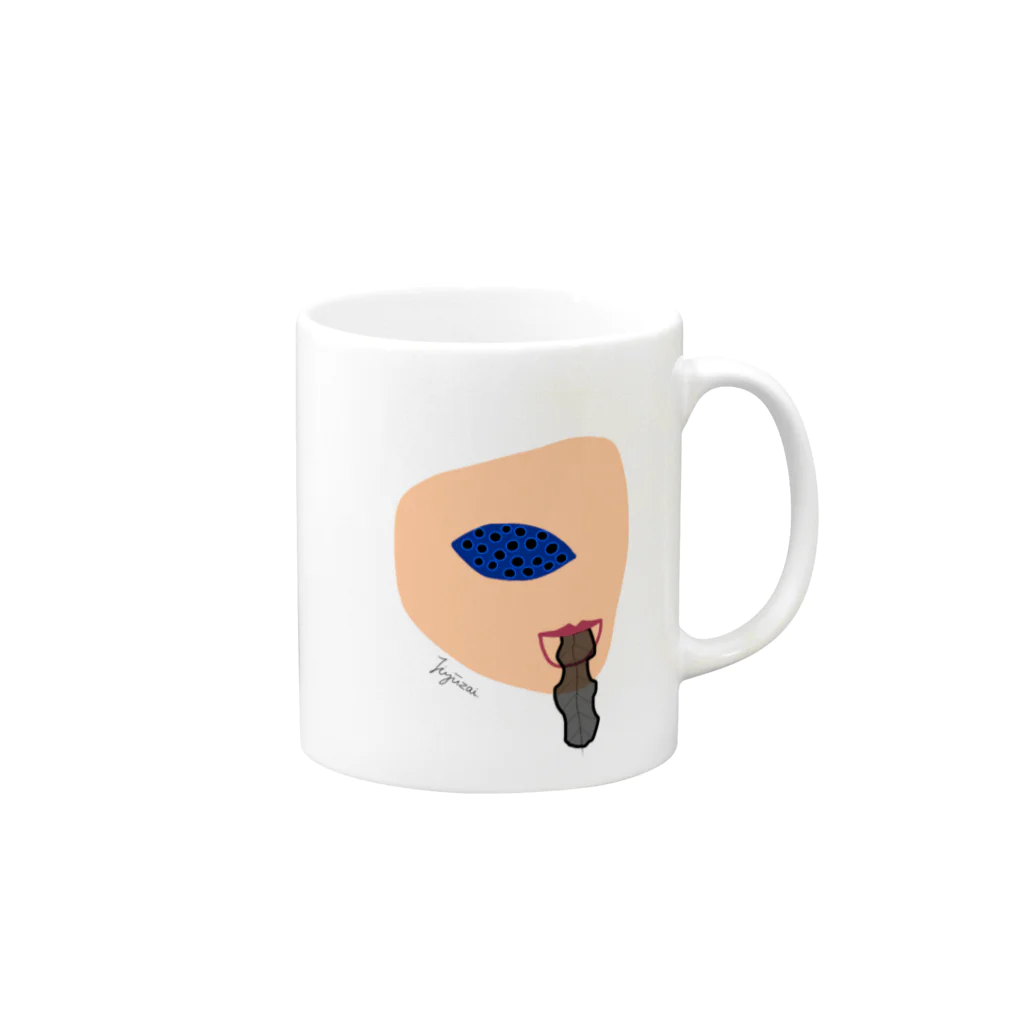 自由罪の「自由罪」の顔 Mug :right side of the handle