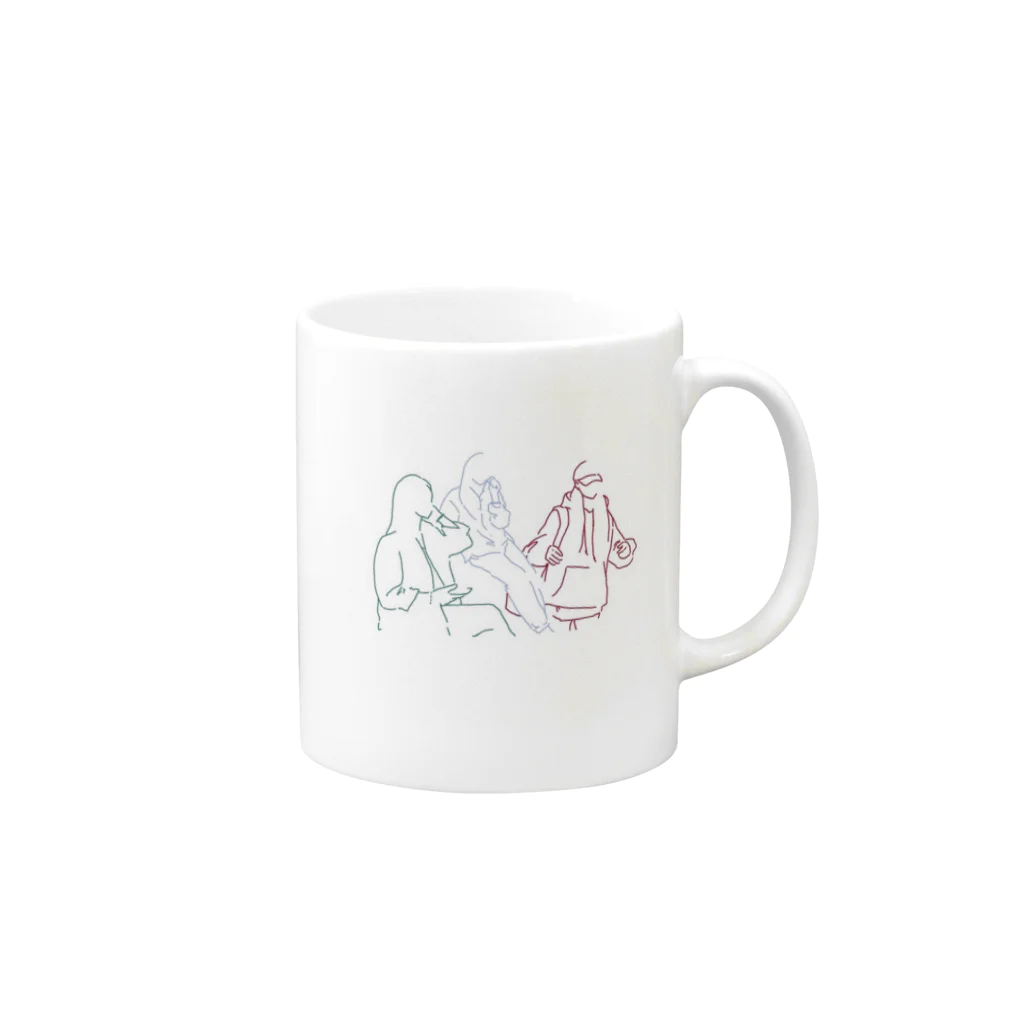 のっぽさんのgirls Mug :right side of the handle