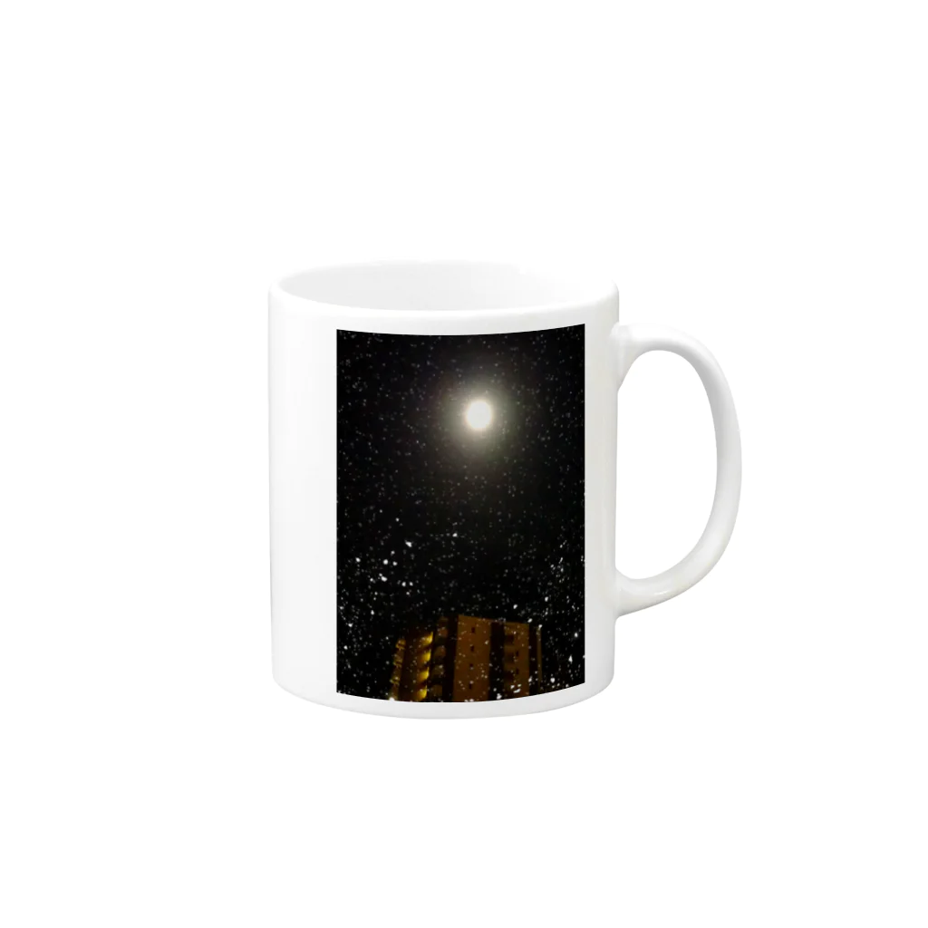 文月咲良の輝く夜空 Mug :right side of the handle