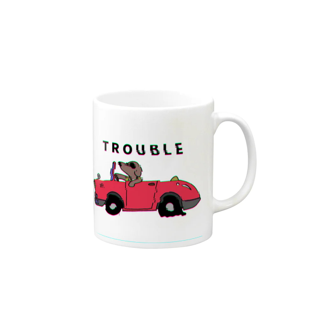 T&2のTROUBLE SERIES No.1 マグカップの取っ手の右面