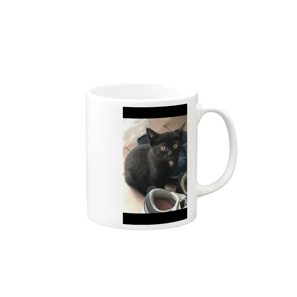  猫とワオキツネザルとモモンガ のねーちゃん Mug :right side of the handle